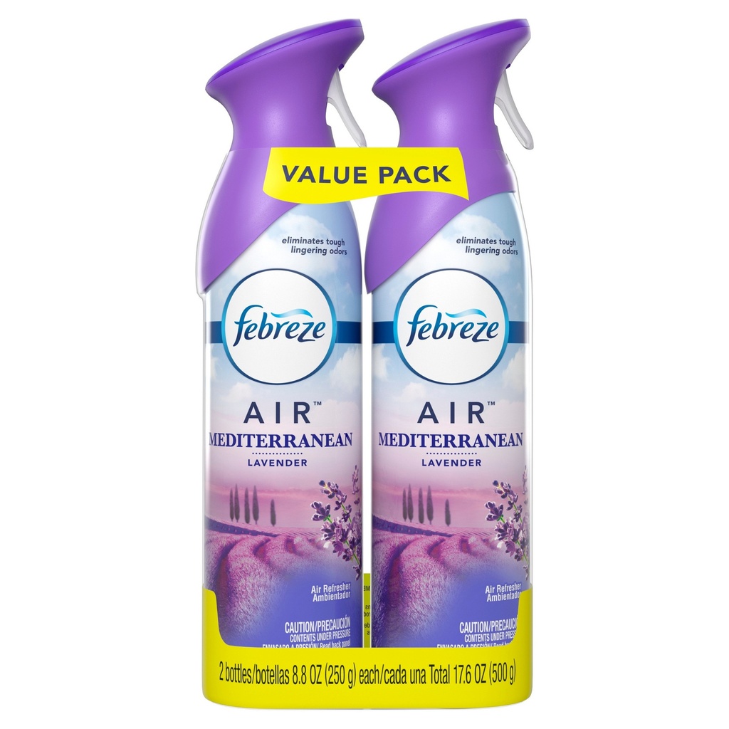 Odor Eliminating 8.8 Oz. Mediterranean Lavender Scent Air Freshener Spray (2 Count)