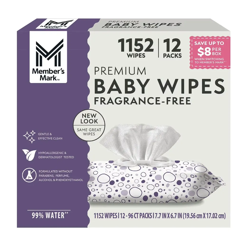 Member's Mark Lingettes Bébé, Lot de 12 Paquets