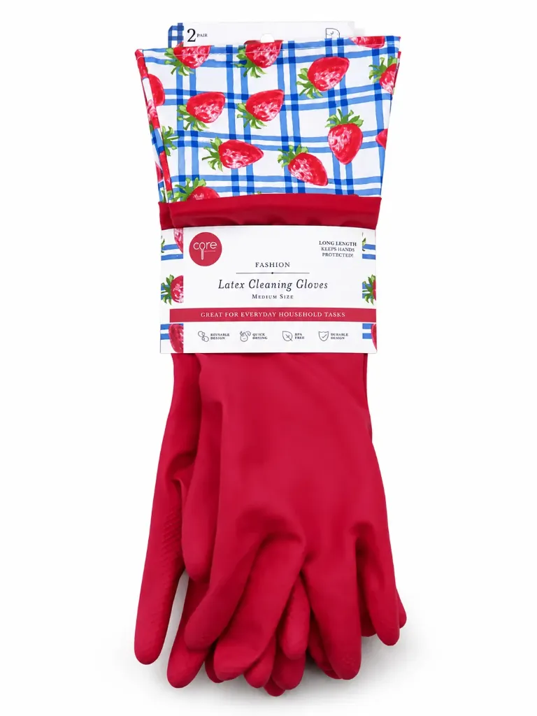 Core Kitchen, Gants de Ménage en Latex, 2 Paires