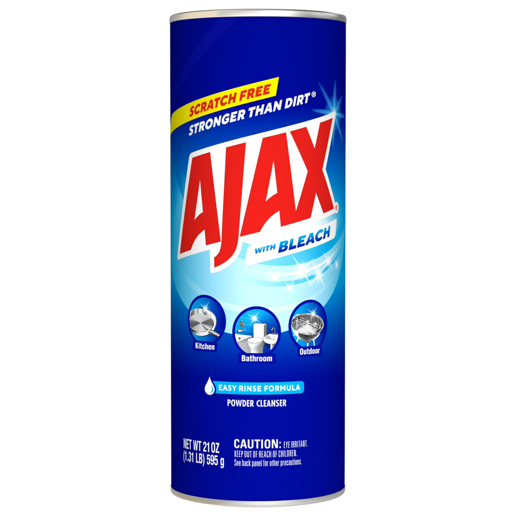 Ajax – Poudre nettoyante multi-usage à la Javel, ne raye pas, 595 g