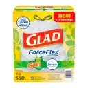 Glad ForceFlex Sacs à Ordures Parfumés, 49 L, 160 sacs
