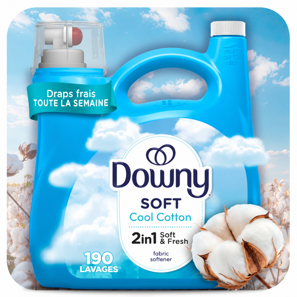 Downy Cool Cotton Assouplissant 4,16 L, 190 Lavages