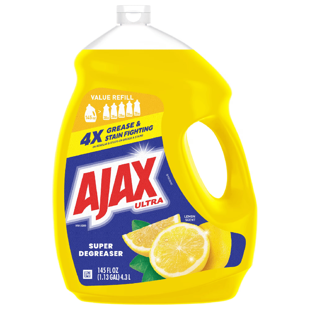 Ajax Ultra Liquide Vaisselle Super Dégraissant, Citron, 4,27 L