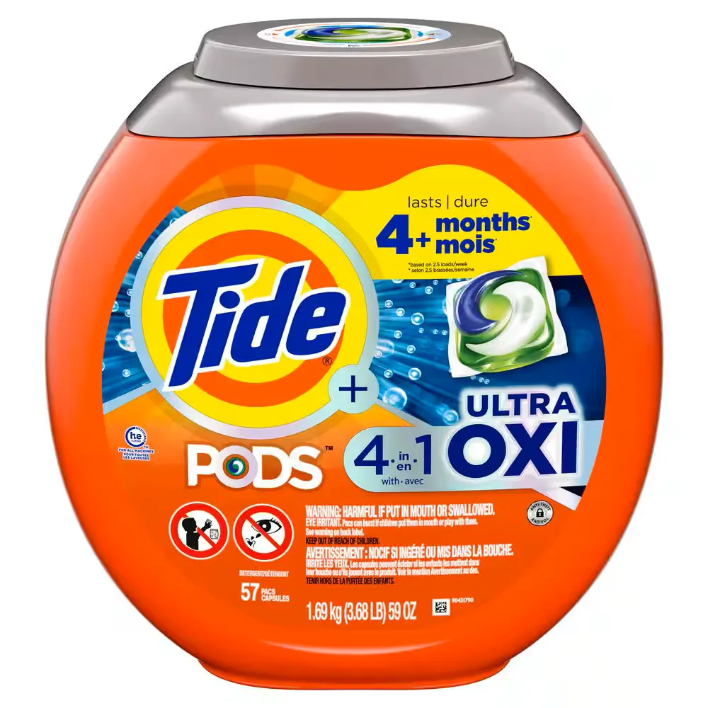 Tide Pods Ultra Oxi Lessive, 57 Capsules