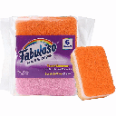 Fabuloso Rainbow Sponges With Scouring Pad, 6-Pack