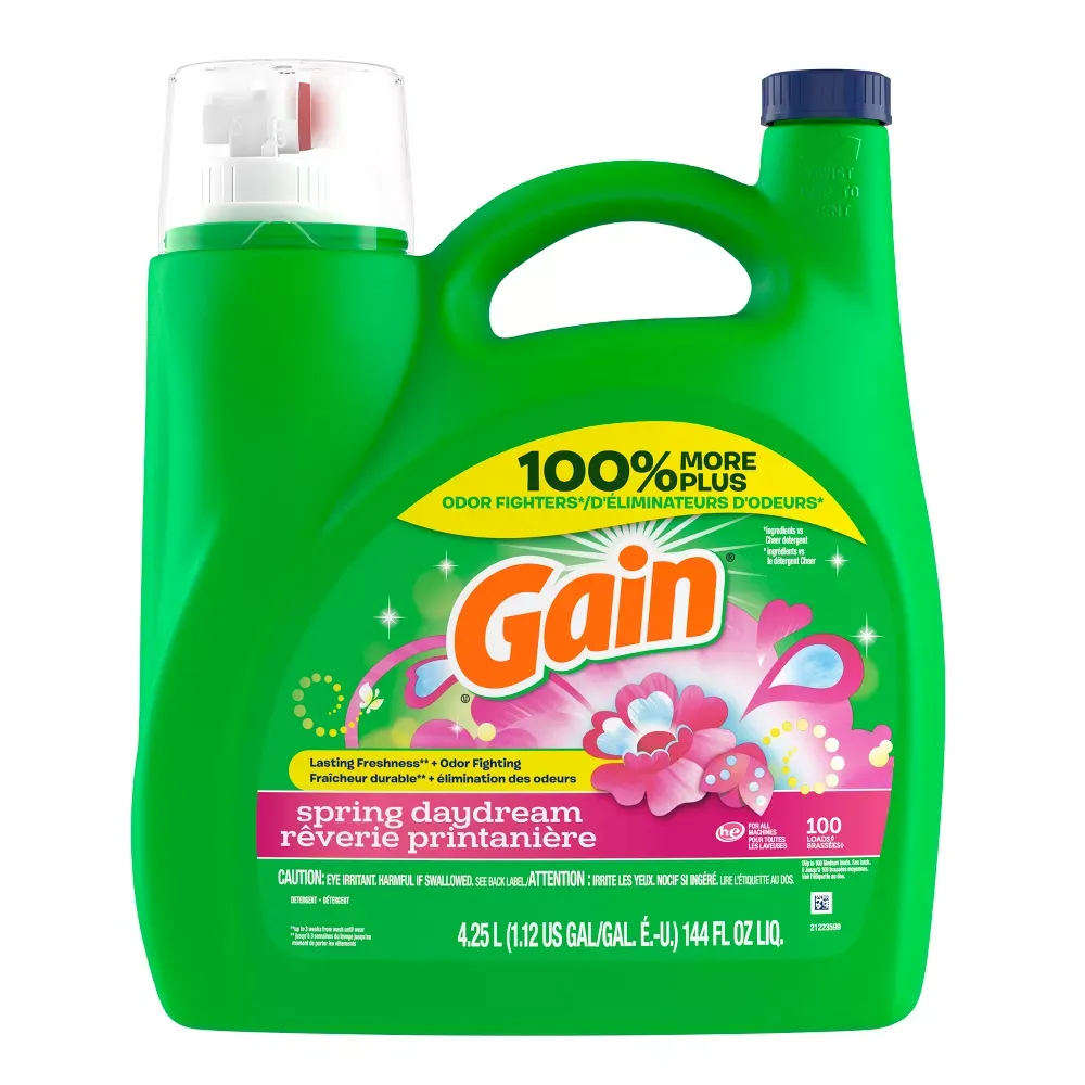 Gain Spring Daydream, Lessive Liquide, 4,25 L, 100 Lavages
