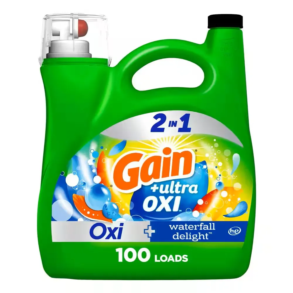 Gain Ultra Oxi Waterfall Delight, Lessive Liquide, 4,25 L 100 Lavages