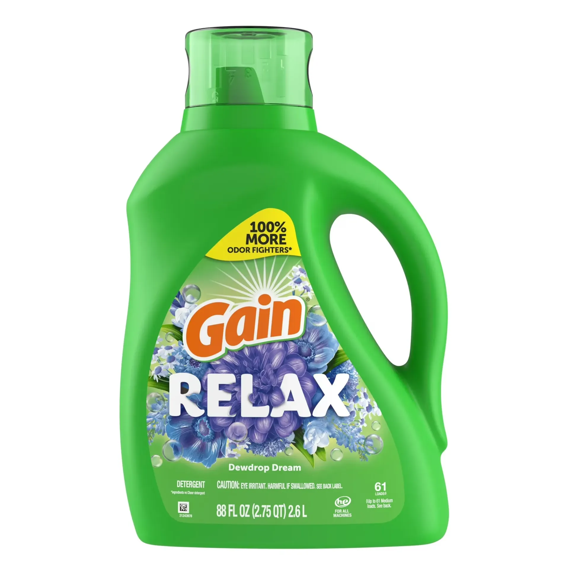 Gain Relax Dewdrop Dream, Lessive Liquide, 2,6 L, 61 lavages