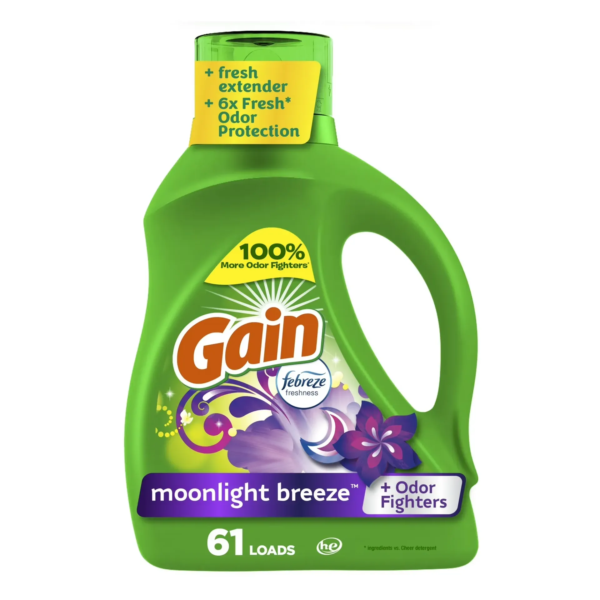 Gain Moonlight Breeze, Lessive Liquide, 2,6 L, 61 Lavages