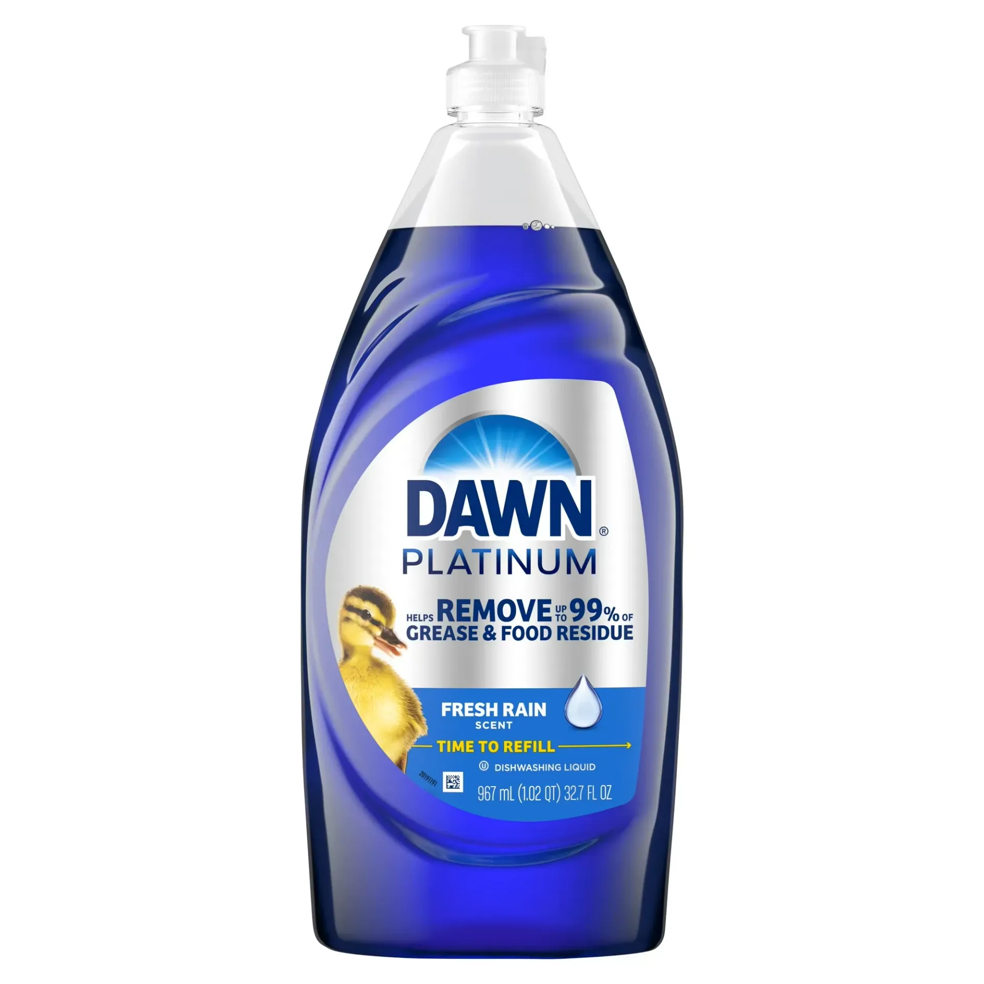 Dawn Platinum Fresh Rain, Vaisselle Liquide, 967 mL