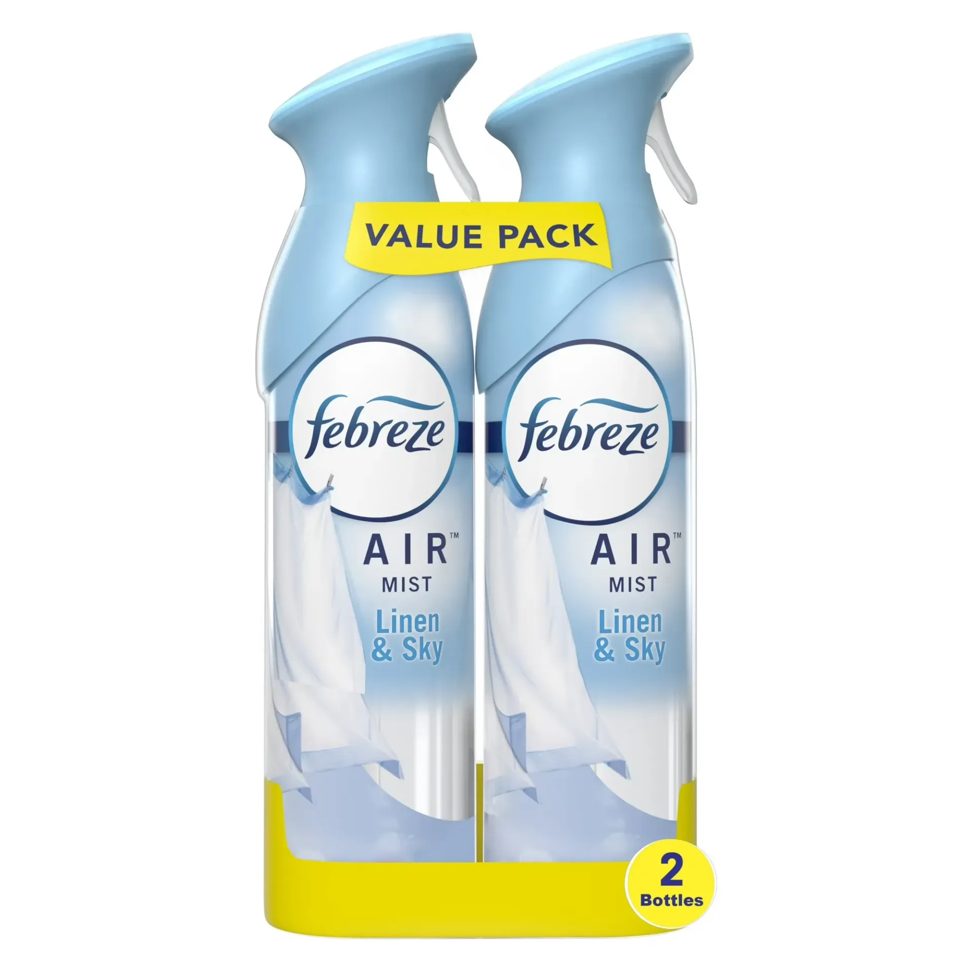 Febreze Désodorisant Spray Linen & Sky, 2 Unités de 250 g (500 g)